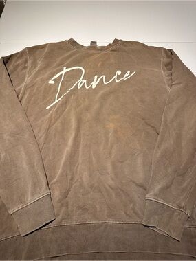 Men's Brown 'Dance' Graphic Crewneck Sweater